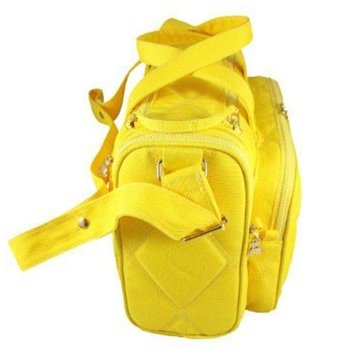 Bolsa maternidade de transpassar em nylon amarela Bolsa maternidade de transpassar em nylon amarela